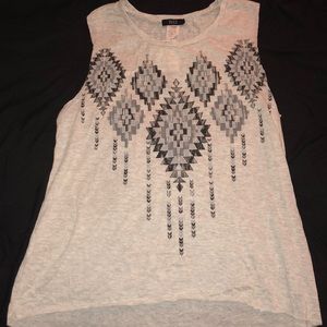 Tribal sleeveless tee